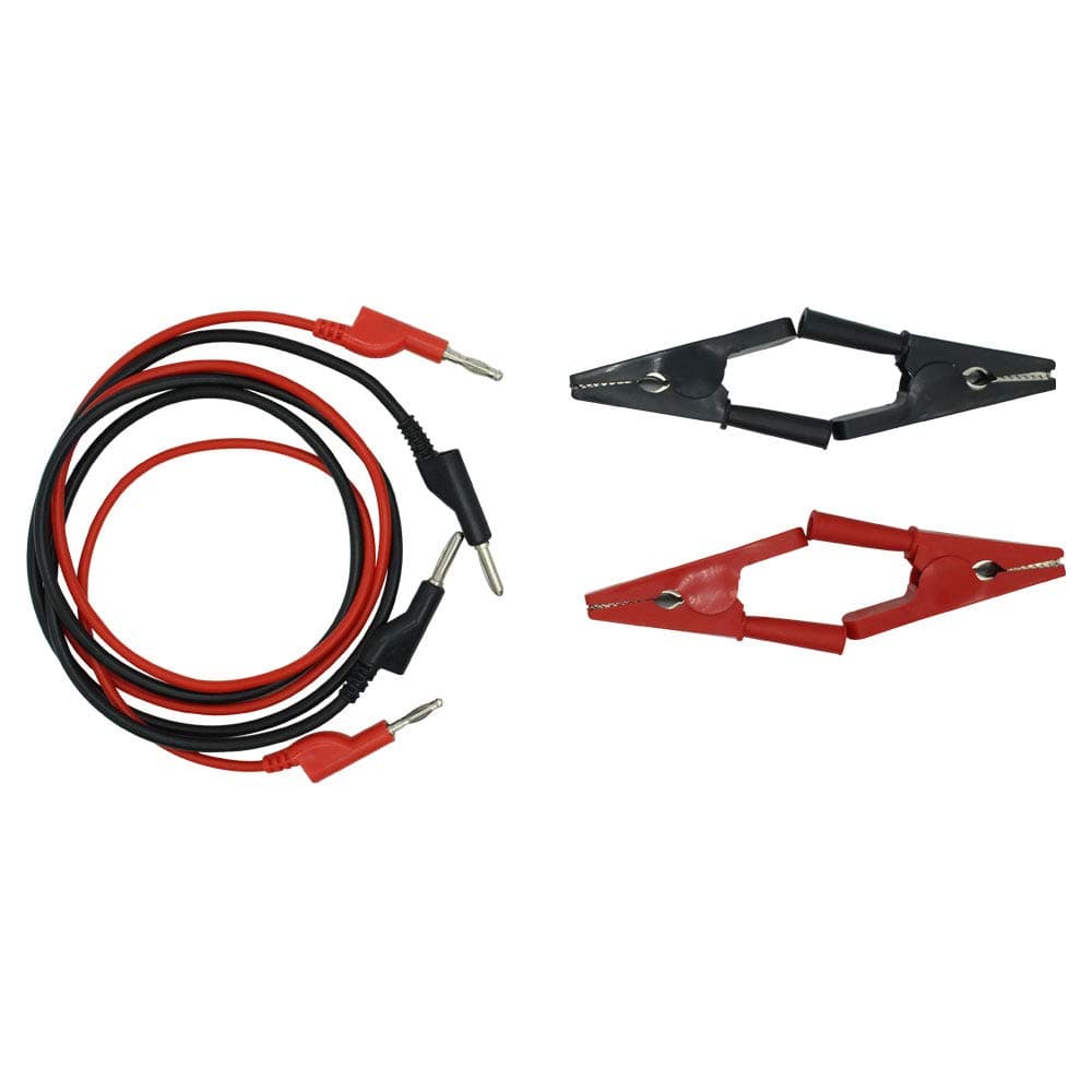 Eiechip Banana Plug Alligator Clips Electrical Alligator Clips with Wires Test Cable Double-Ended Clips Alligator Clips Insulated Test Cable Black&red 2Pieces 43inches