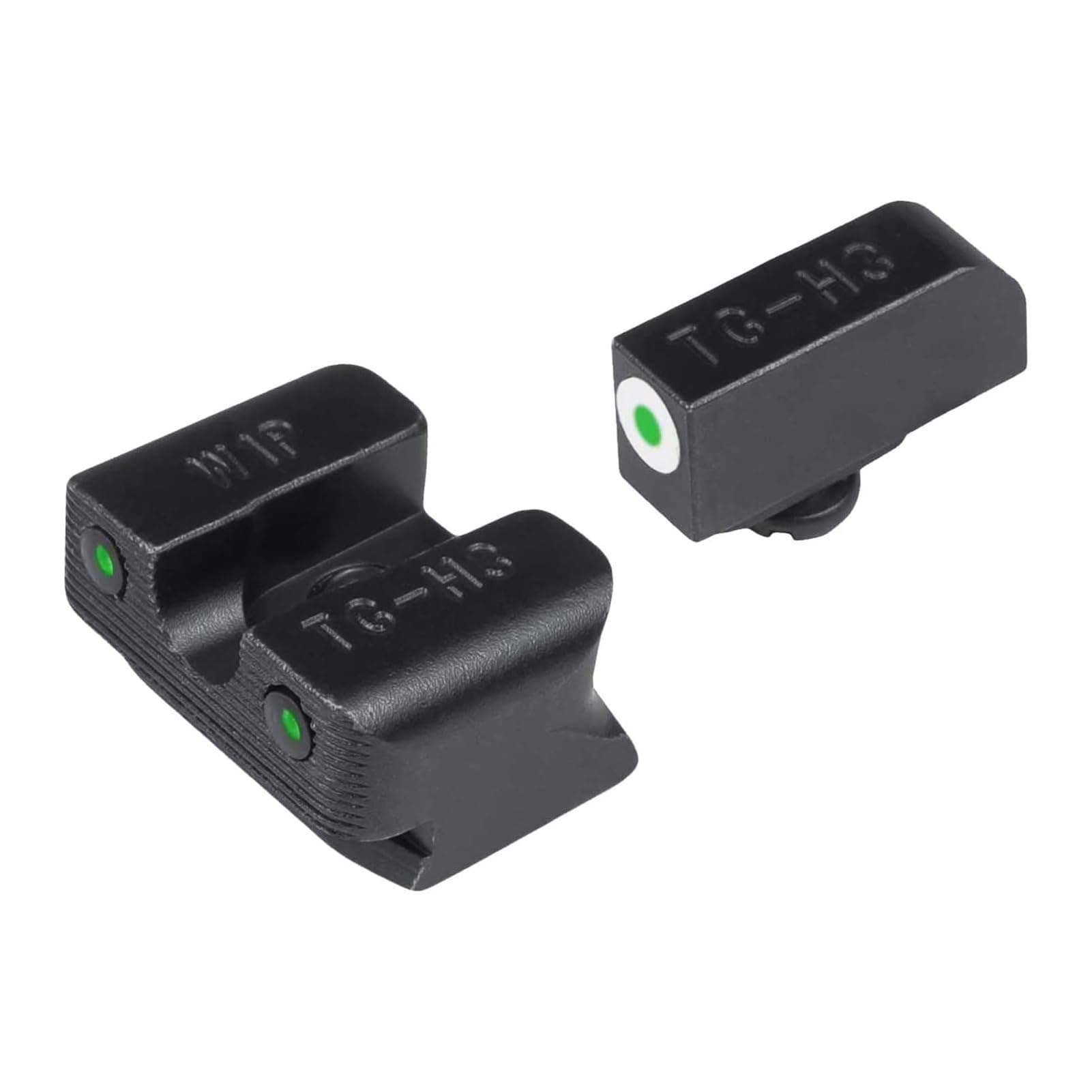 Truglo Tritium Pro Night Sights, Compatible with Walther Handgun Models Compact Durable Glow-in-The-Dark Front & Rear Gun Sight Set with Focus Lock Front Ring