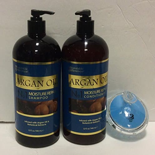 Argan Oil Moisture Repair Shampoo 32 Oz, Argan Oil Moisture Repair Conditioner 32 Oz and Aj Shampoo Brush