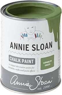 Annie Sloan Chalk Paint® (Capability Green, 1 Litre/33.8 Fl Oz) a unique decorative paint for furniture, cabinets and home décor with no sanding or priming