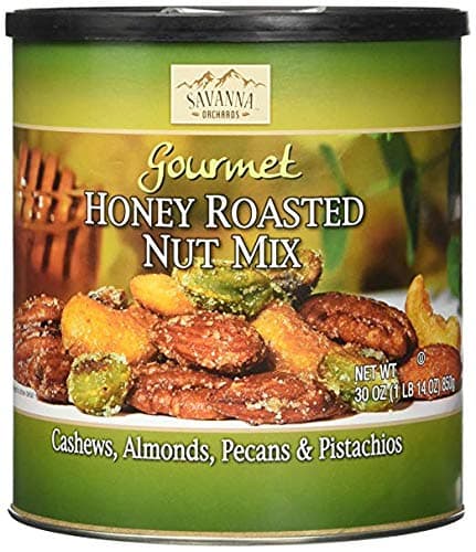 Gourmet Honey Roasted Nut Mix - Cashews, Almonds, Pecans and Pistachios Economy 4 Pack s#VrN(30 oz Each)