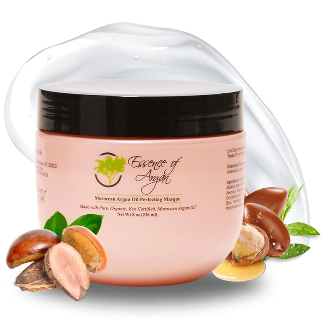 Essence Of Argan Renewing Hair Care Products Infused with 100% Pure Moroccan Organic Argan Oil - Volumizes, Nourishes Your Hair - All Hair Types (Mask)