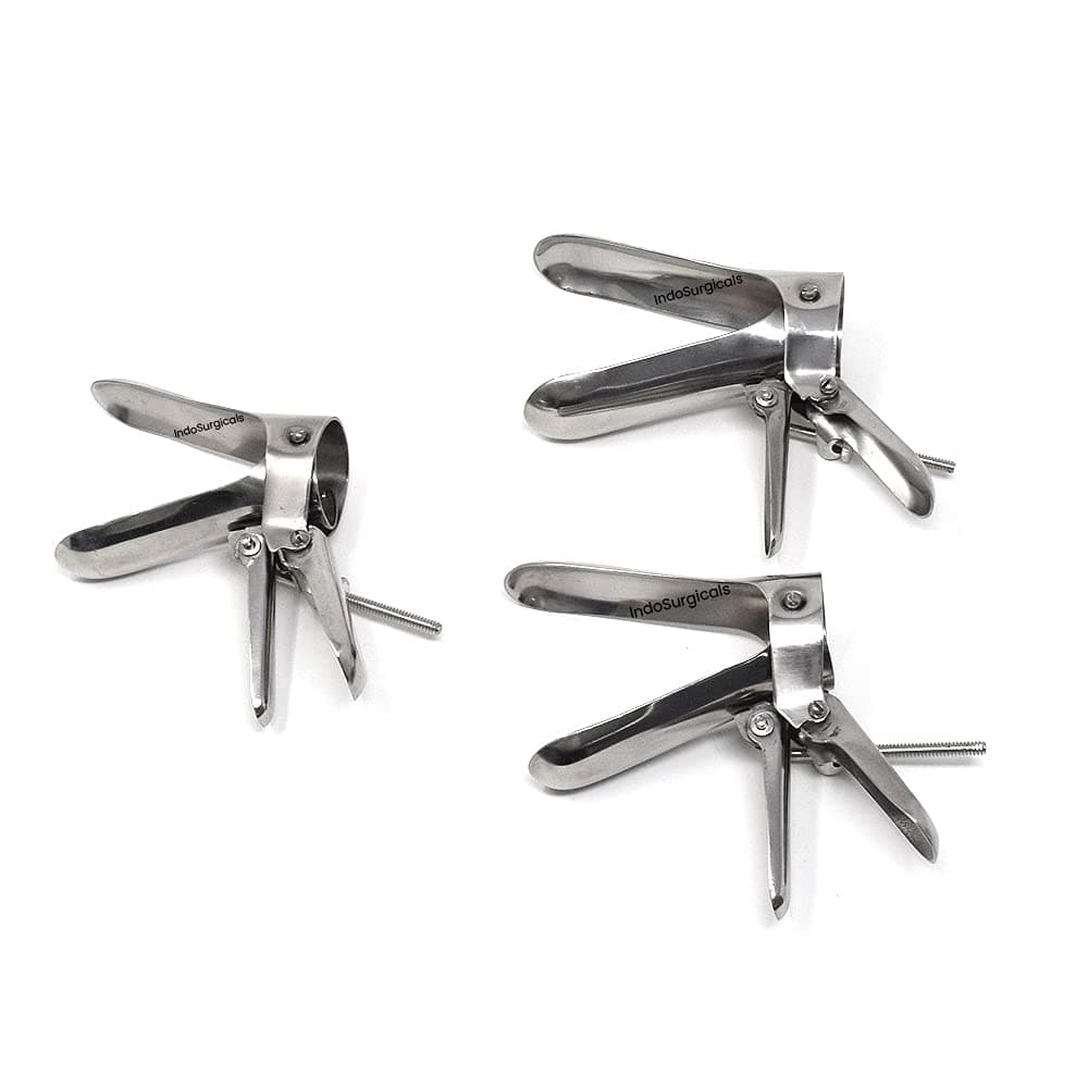 IS IndoSurgicals Vaginal Speculum Cusco Small, Medium and Large, Set of 3 Pieces