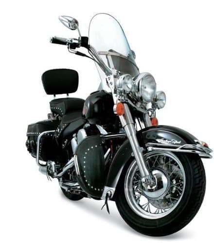 Desert Dawgs Rain Guards/Wind Deflectors for Harley Softail & FatBoy (Chrome Studded)