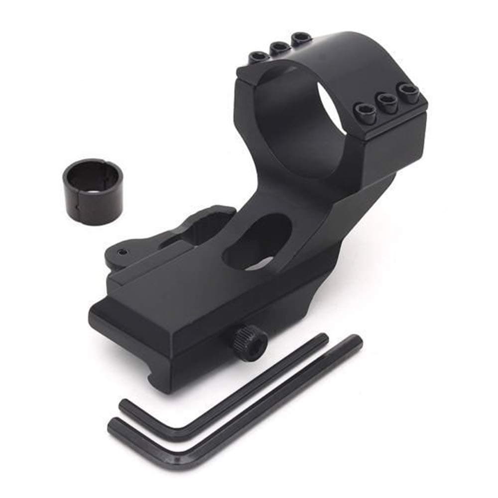 Heavy Duty 30mm High Single Ring Cantilever Rail Flashlight/Red Dot/Laser/Scope Mount Optic Mount QD 30mm Ring/1" Inserts Single Ring