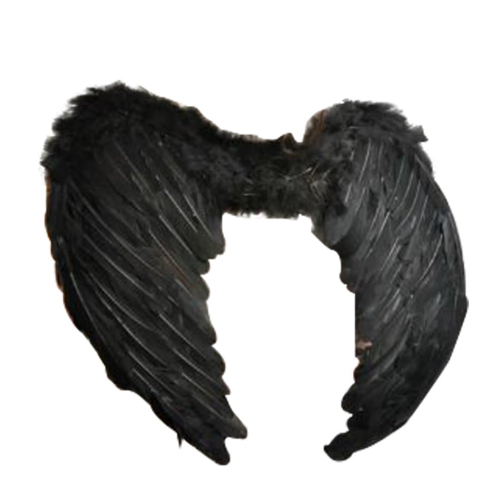 Macallen43cm Wide Angel Fairy Feather Wings in Black