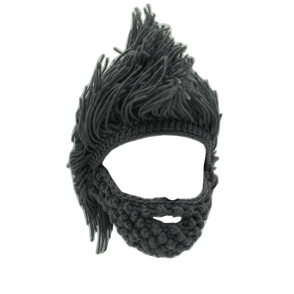 Wig Beard Hats Handmade Knit Warm Winter Caps Ski Funny Mask Beanie for Men Women YEKEYI