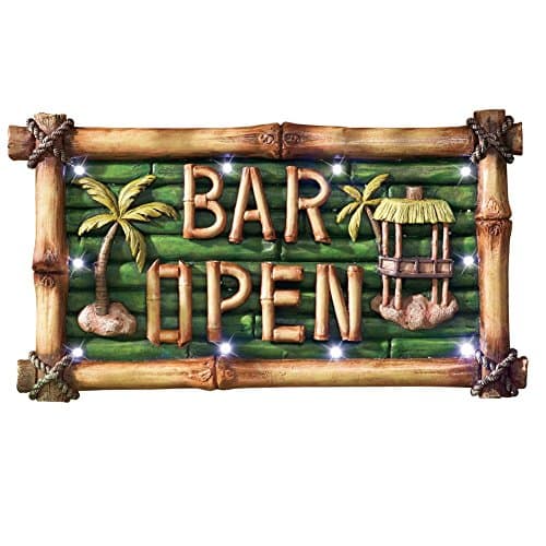 Tiki Bar Open Lighted Sign Wall Decor by Winston Brands