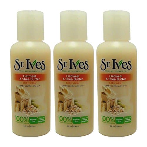 St Ives Body Wash Oatmeal & Shea Butter Travel Size 3 oz (Pack of 3) by St. Ives