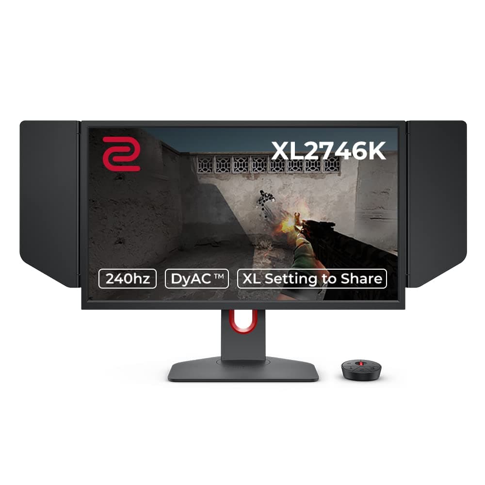 BenQ ZOWIE XL2746K Gaming Monitor (27 inch, 240 Hz, 0.5ms, DyAc+, XL Setting to Share, S switch, Shielding Hood)