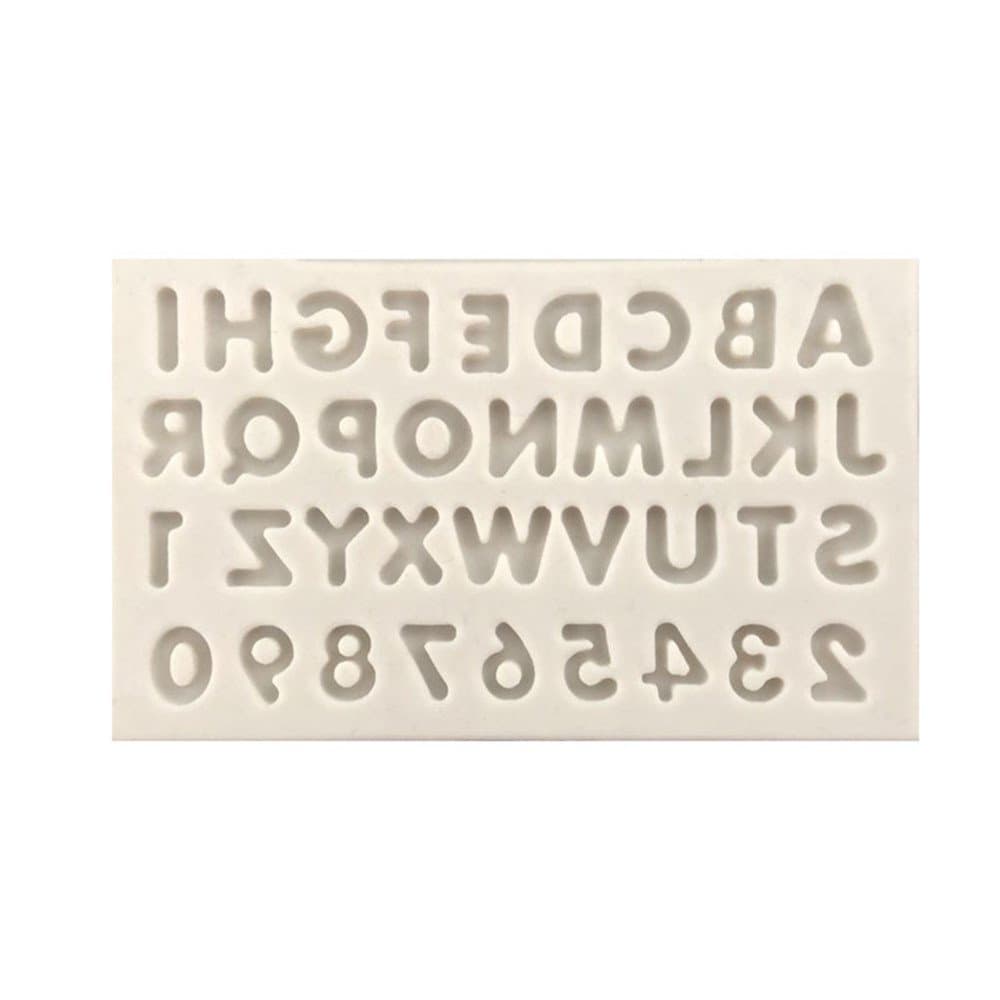 Alphabet Numeral Silicone Mold,Jewelry Polymer Clay, Crafting, Resin Epoxy, Pendant Making, DIY Fashion Decoration Tools Fondant Cake Mold