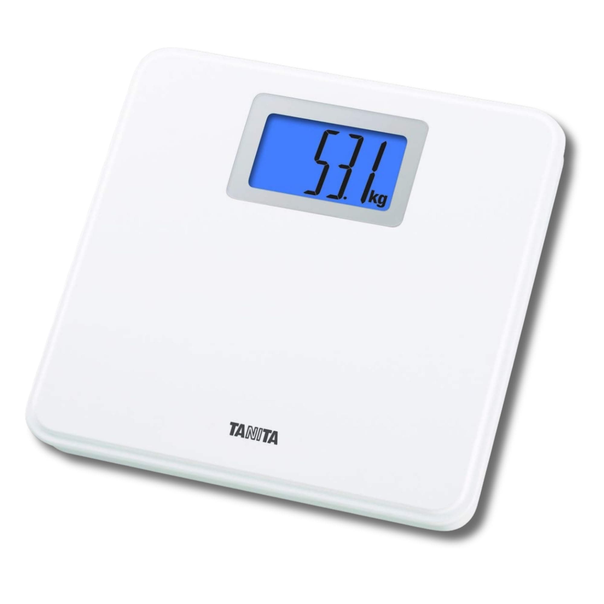 HD-662 Digital Weight Scale (White) - Japan Technology Bathroom Scale with 330 lb Weight Capacity - 2" Blue Backlit Large LCD Display - Accurate, Durable, Step-On Operation