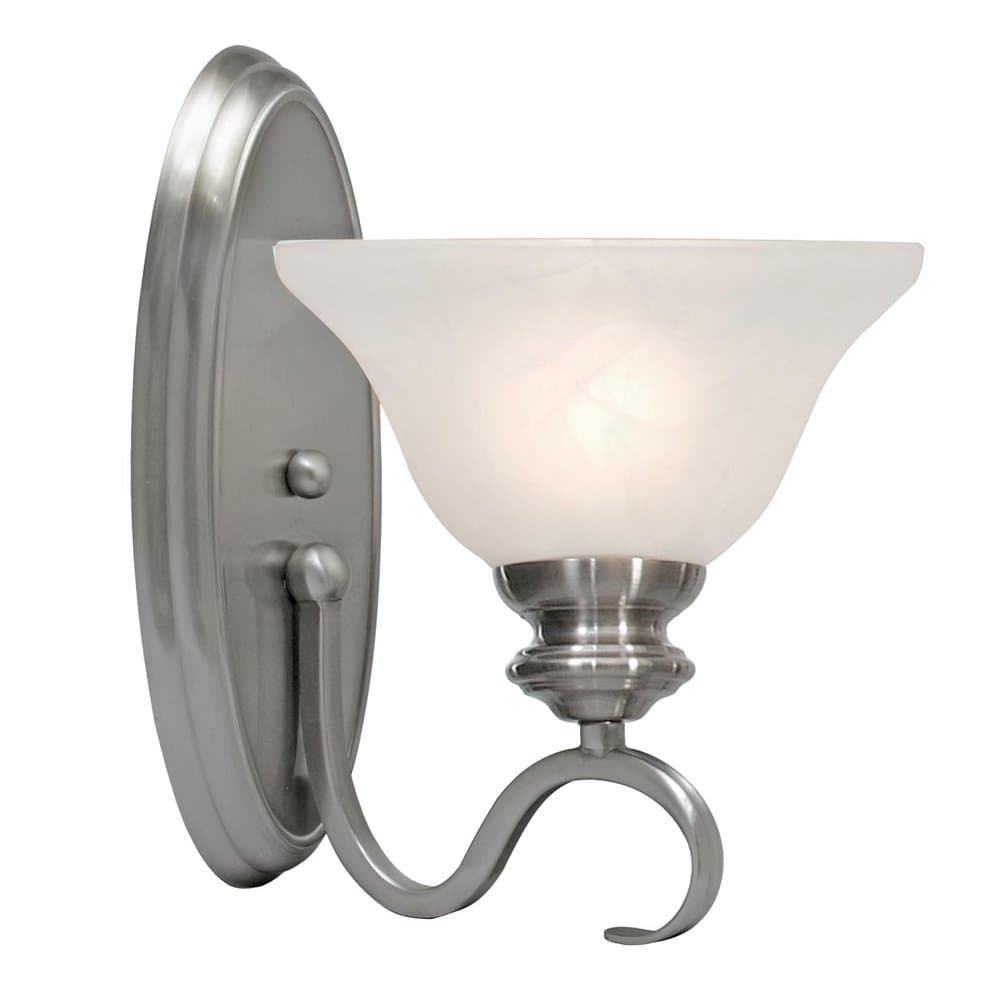 Golden Lighting 6005-1W PW Lancaster One Light Wall Sconce, Pewter Finish