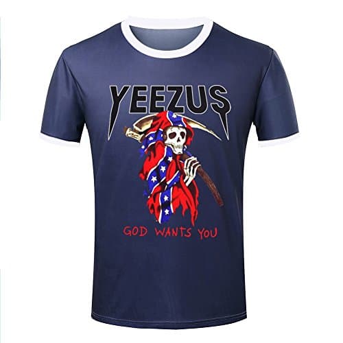 Bolada Fashion Yeezus Kanye West Grim Reaper Boys Round Neck 3D Tees