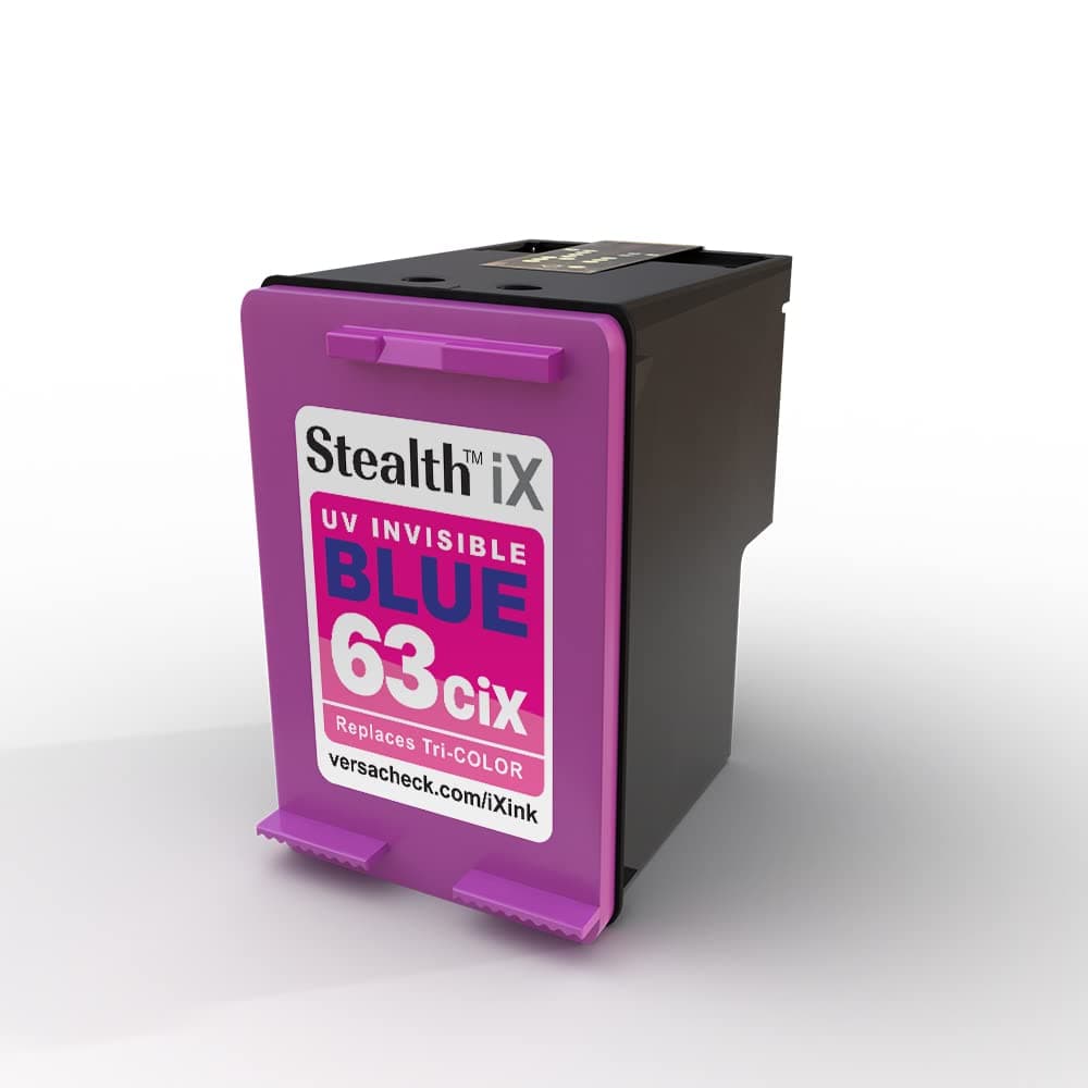 Stealth iX Ink - HP 63CiX (F6U61AN) - Invisible Ink Replacement for Color Cartridge Ink, Black