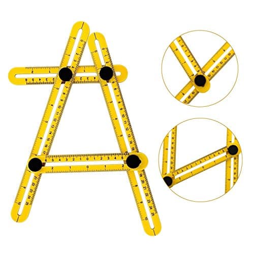 Template Tool, JAYOKE Template Tool, Multi-Angle Ruler - Measures All Angles for Handymen, Builders, Craftsmen, Yellow