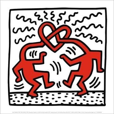 Nouvelles Images Keith Haring (1958-1990) Poster, Untitled 1989, 30 x 30 cm
