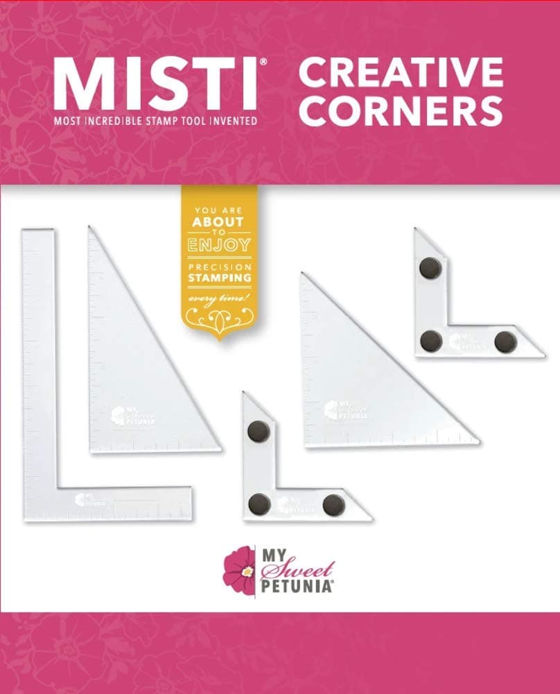 Creative Corners Positioning Pieces for Precision Stamping; 5-Piece Set Includes 2 L-Shaped Magnetic Pieces; from The Designers of The Misti Stamping Tools and The Cut-Align Rulers