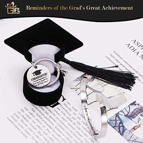 GiftAmaz 2025 Graduation Gifts Set for Her, Congrats Grad Gift Basket for College or High School Class, Include Coffee Mug, Bracelet Graduation Gift Box for Graduated Women Congratulations