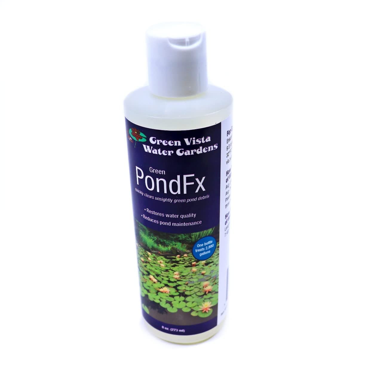 Green Vista Green PondFx - 8 Ounces - Returns Water Quality and Clarity to Ponds and Water Gardens - Controls Green Water - Lowers Maintenance - Concentrated - Plant, Koi and Fish Safe