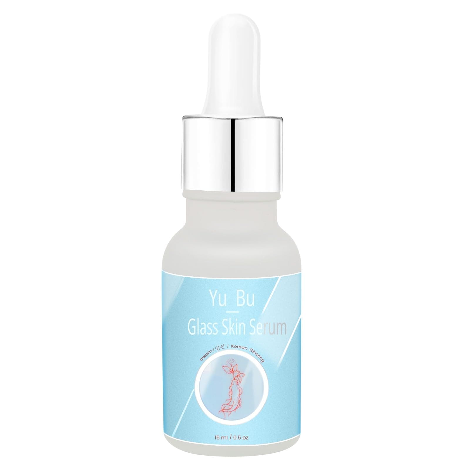 Yu Bu Glass Skin Serum for Instant Glass Skin Glow | 15ml Beginner Pack | No Oil or Silica | Korean Skin Care Products Ingredients Korean Ginseng, Niacinamide 4%, Cica,Hyaluronic, Snail Mucin