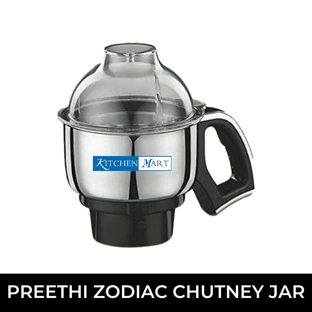 Kitchen Mart Replacement Chutney Jar Compatible with Preethi Zodiac/Zion/Zodiac 2.0/Steele Supreme Mixer Grinder (Silver)