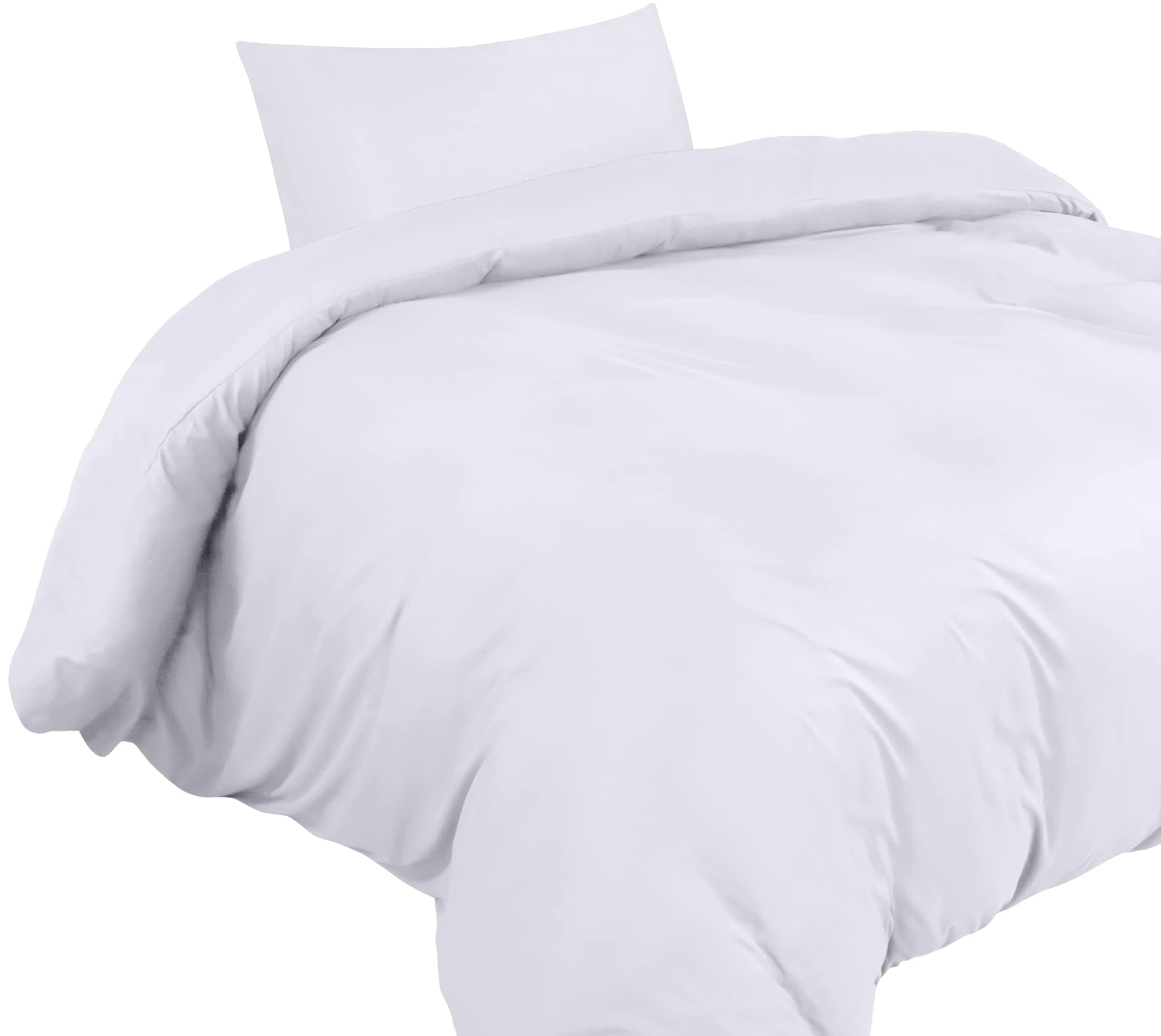 Utopia Bedding Single Duvet Cover Set - Soft Microfibre Polyester Duvet Cover with Pillow case - Bedding Quilt Cover Set (White)