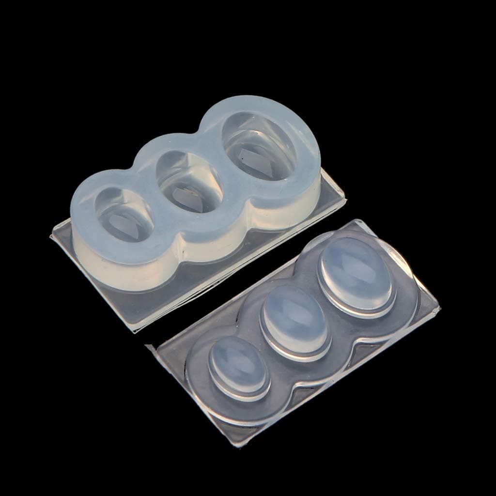 Luluspace UV Resin Geometric Molds Hollow Quicksand Mold with Square Round Ellipse Mold