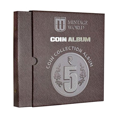 MW Mintage World Coin Collection Album 160 Pockets for 5 RS Definitive Coins - Brown