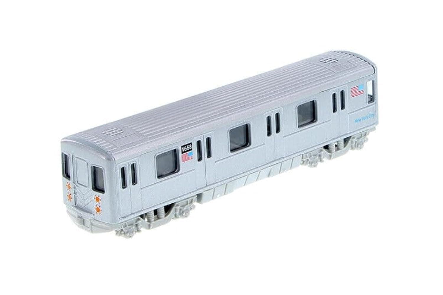 Metro Diecast Model Subway Train 7",for kids,grey