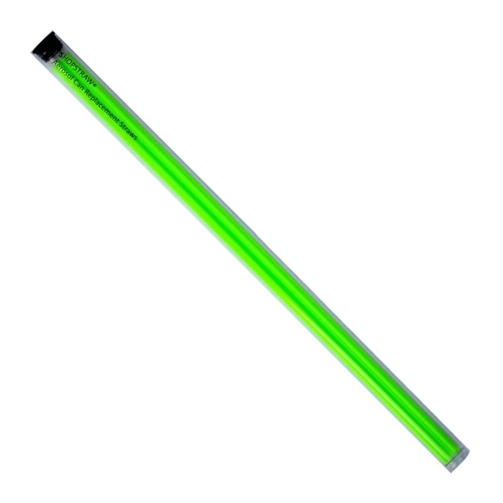 SS-10B Aerosol Can Replacement Straws, 10", Neon Green, 10 Count