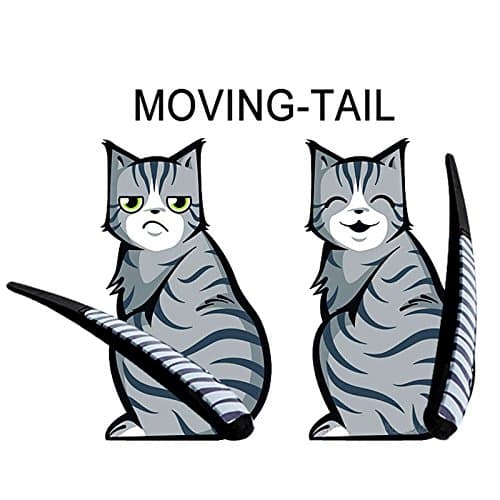 SKENOYMmoving-tall Kitty Car Decal Rear Window and Wiper Decal Cool Stickers (Two Cats Included)