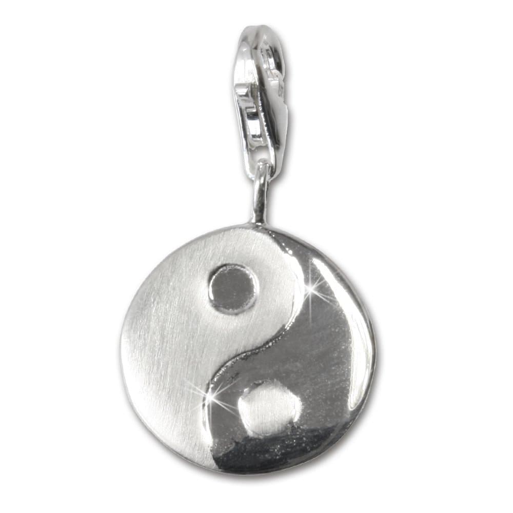 SilberDream Charm Ying Yang 925 Sterling Silver Pendant Lobster Clasp FC3107