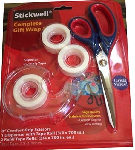 Stainless Steel Scissors and Dispenser with Tape Roll