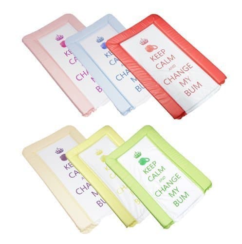 Keep Calm and Change My Bum Soft Padded Large Baby Changing Mat Waterproof Mats (Lemon)