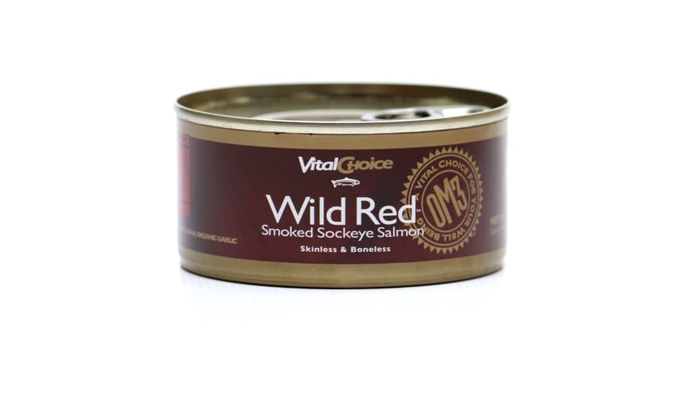 Vital Choice Wild Smoked Sockeye Salmon, 5.5 Ounce Can