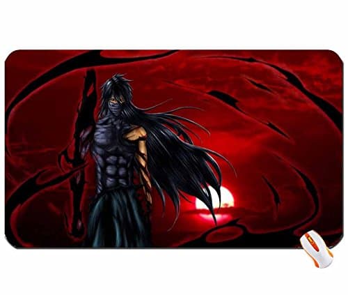 Anime Bleach Kurosaki Ichigo Final Getsuga Tenshou Mugetsu Big Mouse Pad Dimensions:60X35X0.2 CM