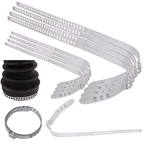 TecPo universal CV joint boot clamps, 4 x large, 4 x small, 28-124 mm