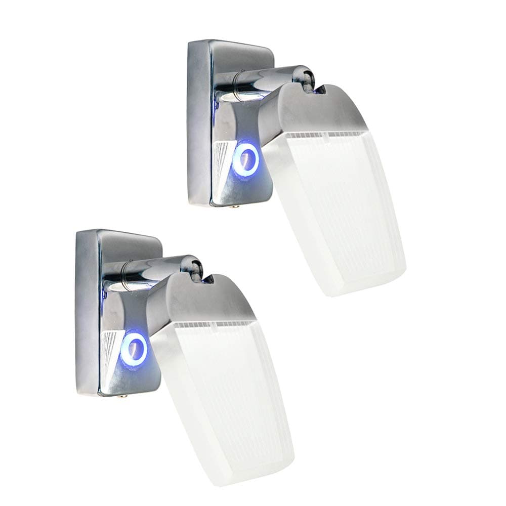 DC 10-30V Acrylic Floodlight Small Reading Lamp, Iron Base,2800K-3200K, Suitable for Installation in The Interior of RV/Camper/Touring Car in a Dry Environment, 2 Pack