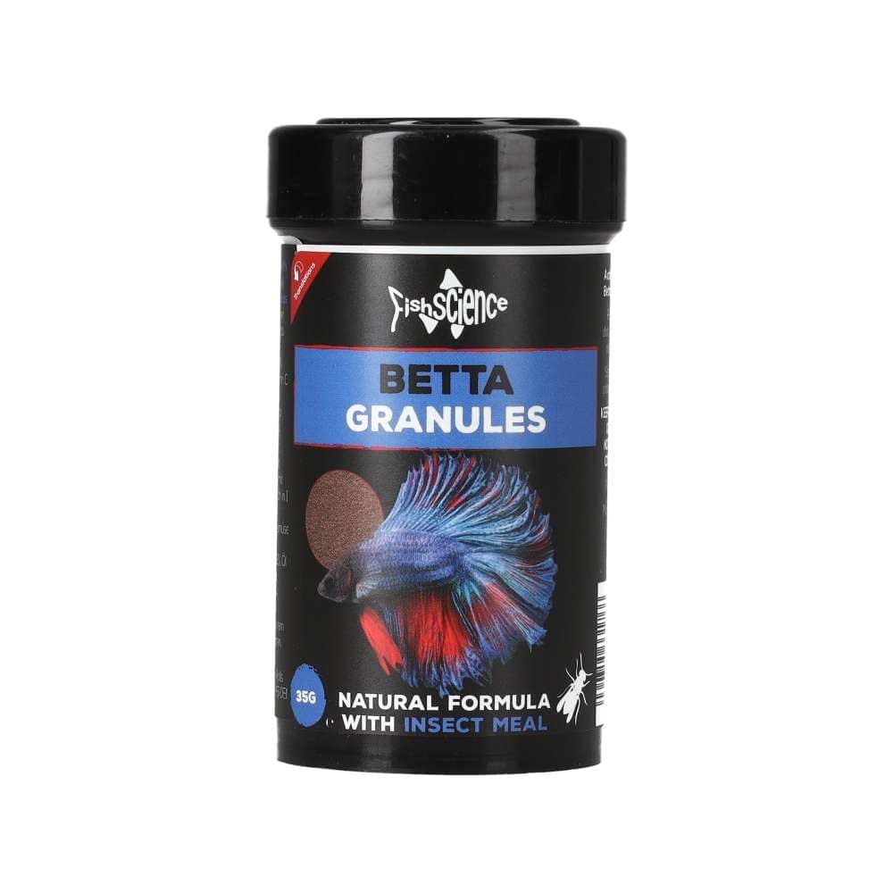 Betta Fish Food Granules Food 35g | 0.8mm Floating Pellets | 52% Protein Insect Based Diet for Siamese Fighting Fish | Aquarium Feed Growth & Immune Health – Natural Colour Enhancers
