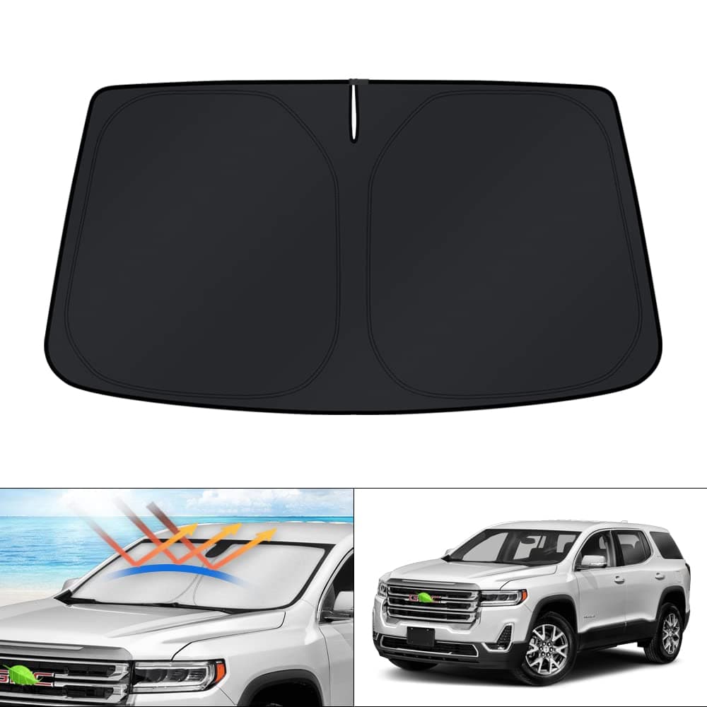 Windshield Sun Shade for 2017-2023 GMC Acadia SUV Accessories Window Sunshade Sun Protector Foldable Block UV Rays Keep Car Cooler