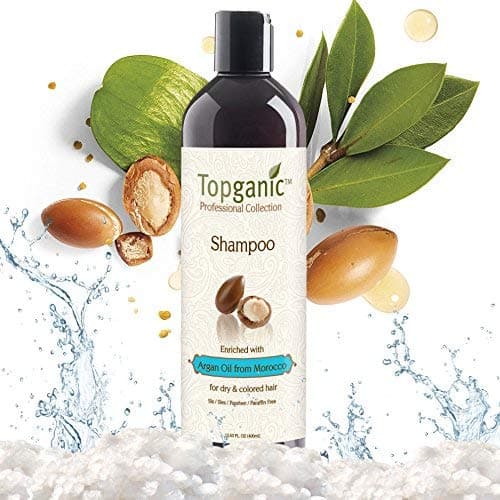 Argan Oil & Dead Sea Elixir Shampoo for Silky Smooth & Healthy Hair – 6 Active Ingredients Strengthen, Condition & Protect Dry, Colored Hair, Use with Topganic Conditioner for Maximum Results