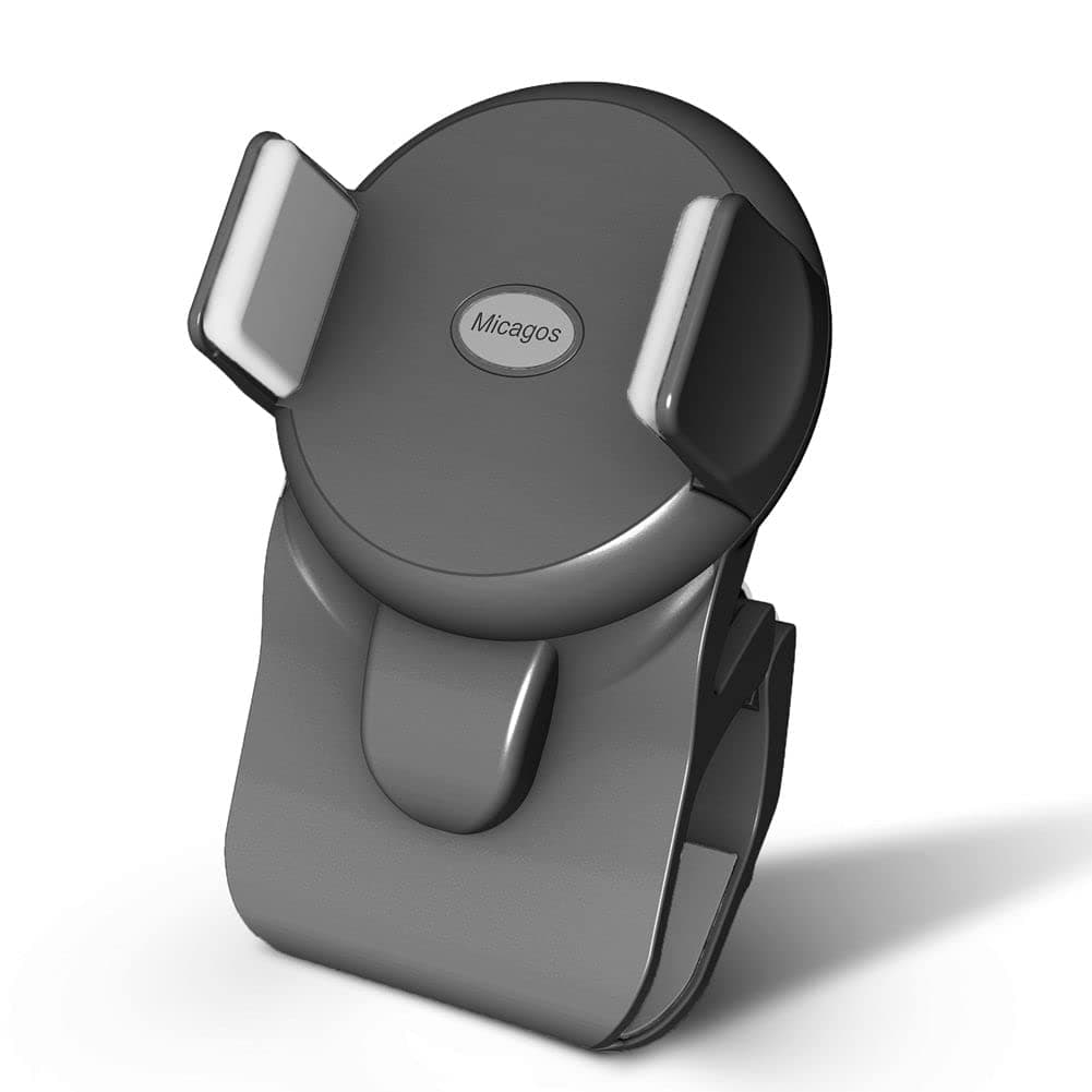 micagos micagos Cell Phone Holder for Car, 3-in-1 Car Phone Mounts, Air Vent Holder Steering Wheel Holder Rearview Mirror Mounting in Vehicle for Universal Smartphones & GPS-Black