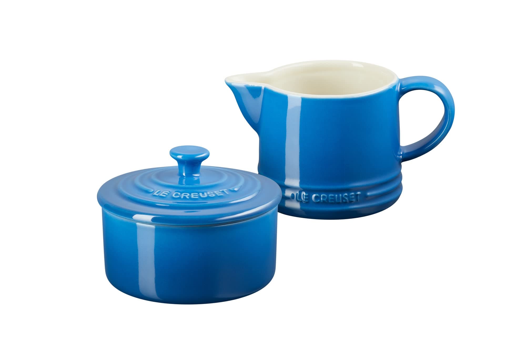 LE CREUSETStoneware Signature, Marseille Cream & Sugar Set, Cream: 300 ml, Sugar: 8oz