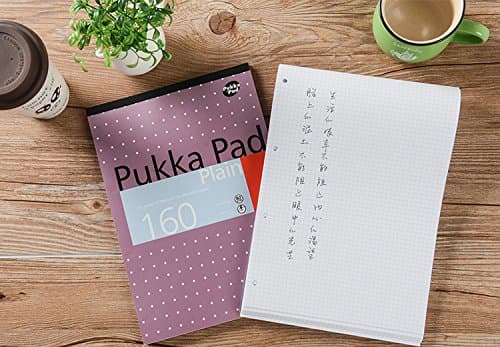Pukka Pad A4 5mm Squared White Refill Pad, 160 Pages