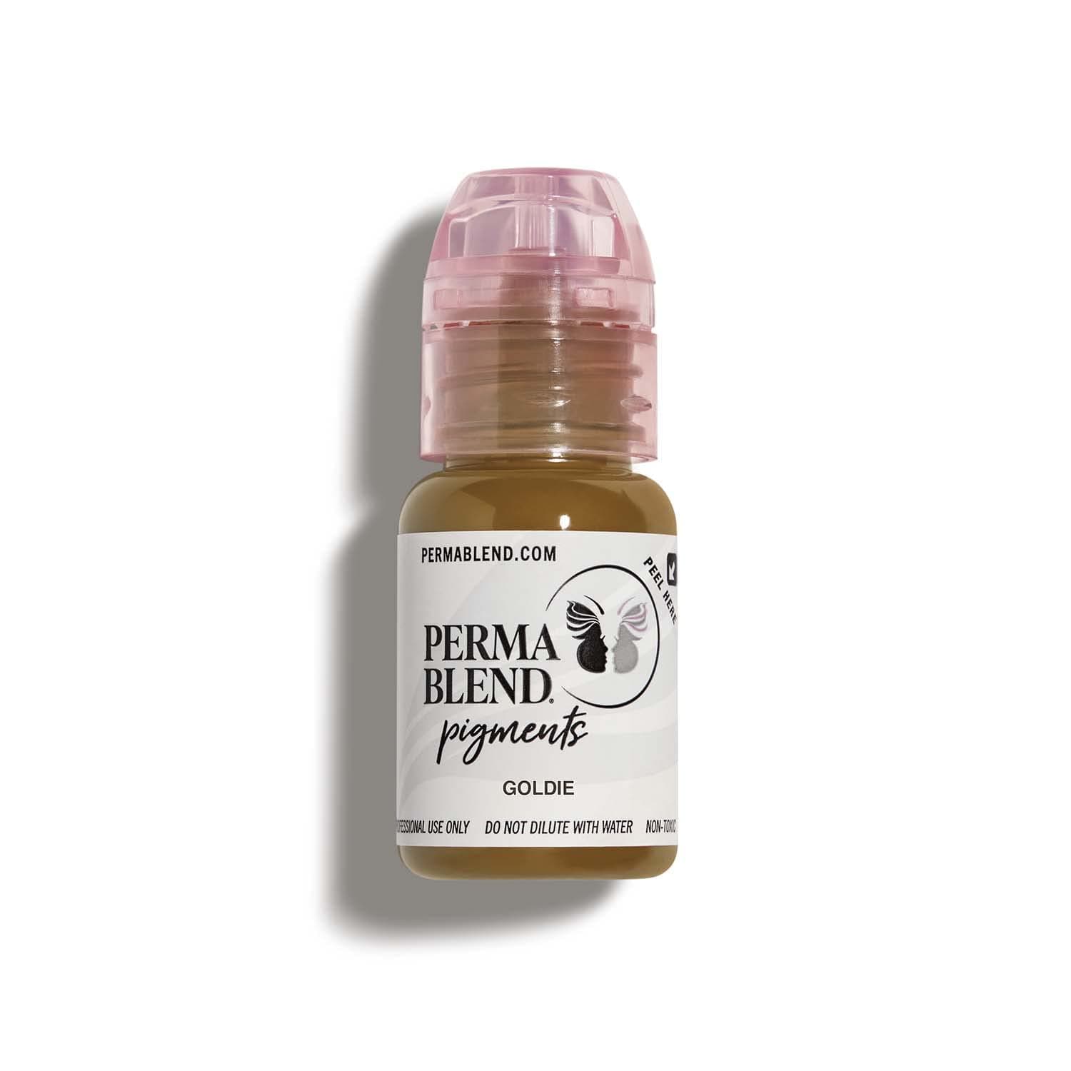 Perma Blend - Goldie - Microblading Ink for Permanent Eyeliner - Professional Tattoo Ink - Blonde Tattoo Ink Makeup - Vegan (0.5 oz)