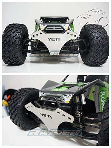 Stainless Steel Front Bumper Skid Plate Protector for Axial 1/8 YETI XL 90032 90038