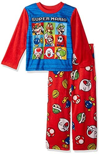 SUPER MARIO Boys' Nintendo 2-Piece Fleece Pajama Set