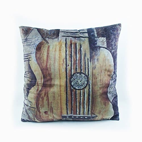 Digital Print Picasso Abstract Oil Painting Guitar I love Eva High End Velvet Cushion Cover Pillow Case Throw Soft And Fine