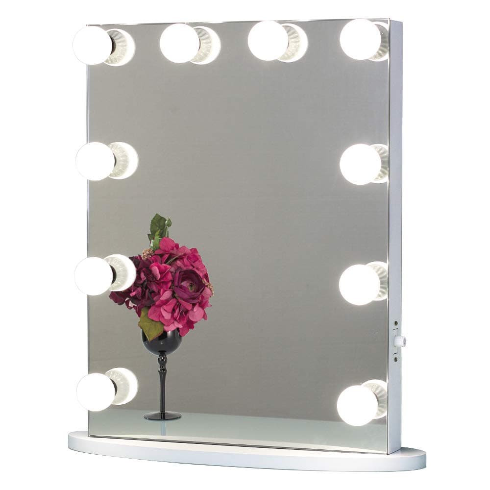 Toyswill Frameless Hollywood Vanity Mirror, LED Illuminated Makeup Mirror with Dimmable Bulbs,Tabletop and Wall Mouted Lighted Cosmetic Mirror, (6550)